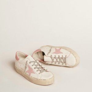 Hi Star with suede star and old rose leather heel tab
